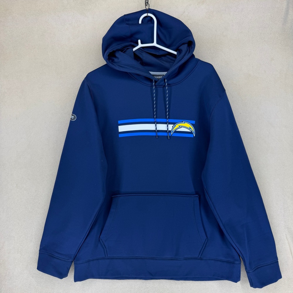 Under Armour NFL Combine Authentic Los Angeles Chargers Navy Blue Hoodie Mens XL